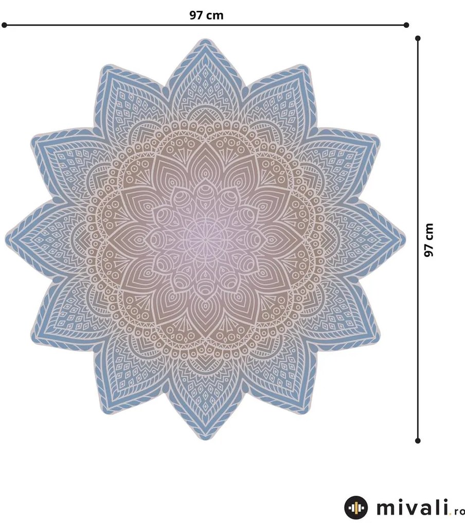 Autocolante de perete - Mandala albastru -maro