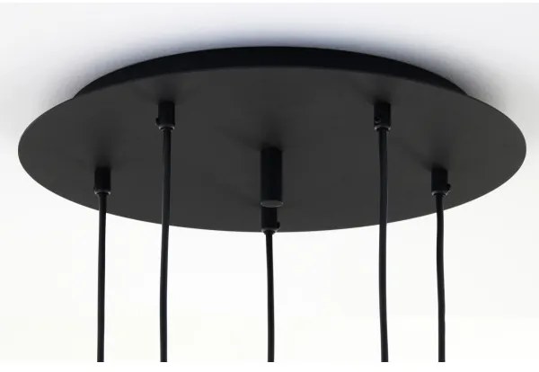 Lustră pe cablu Jupiter 2014 ALAS 5xGU10/10W/230V negru/auriu