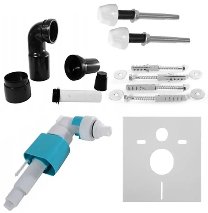 Cadru WC incastrat Rea cu buton H Auriu