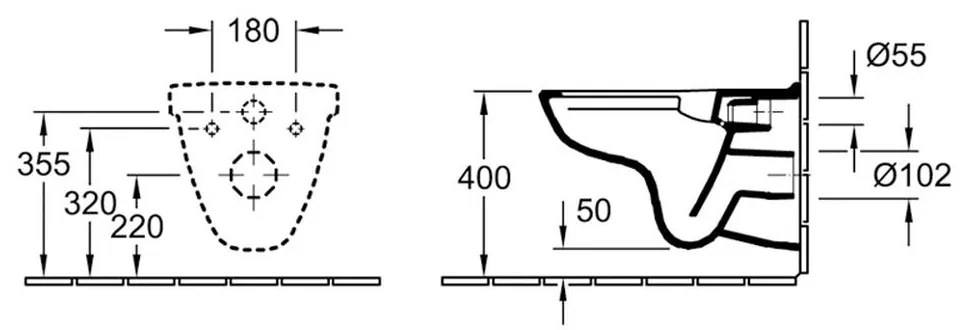 Set vas wc rimless cu capac soft close Villeroy  Boch Novo, rezervor incastrat si clapeta alb mat crom lucios Alcadrain M1876-1