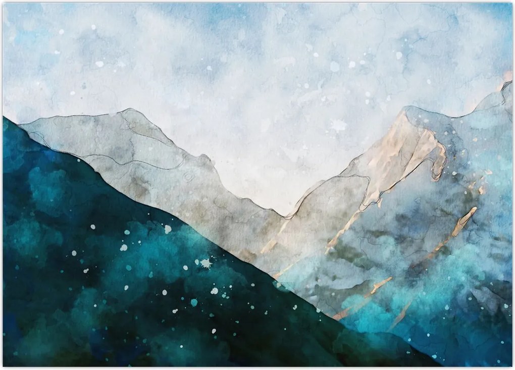 Tablou - Munte desenat (70x50 cm)