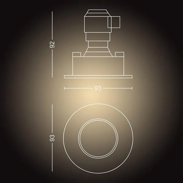 Corp de iluminat LED pentru baie dimabil 1xGU10/5W/230V IP44 Philips 34175/11/P9