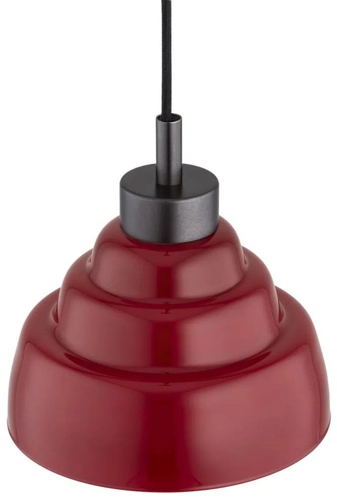 Lustra cu 4 pendule suspendate din Sticla, Rosu, VENTURA