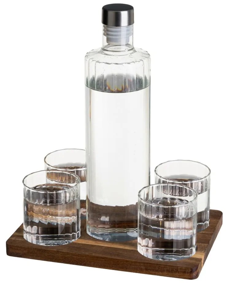 Set carafă și pahare în culoare naturală 1 l Linea Duo – Casa Selección