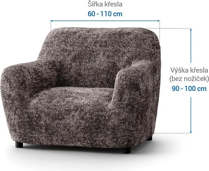 Gaico Huse bielastice MARMO maro fotoliu (l. 60 - 110 cm)