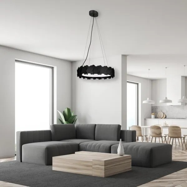 Lustră LED pe cablu SOHO 1xLED/24W/230V neagră