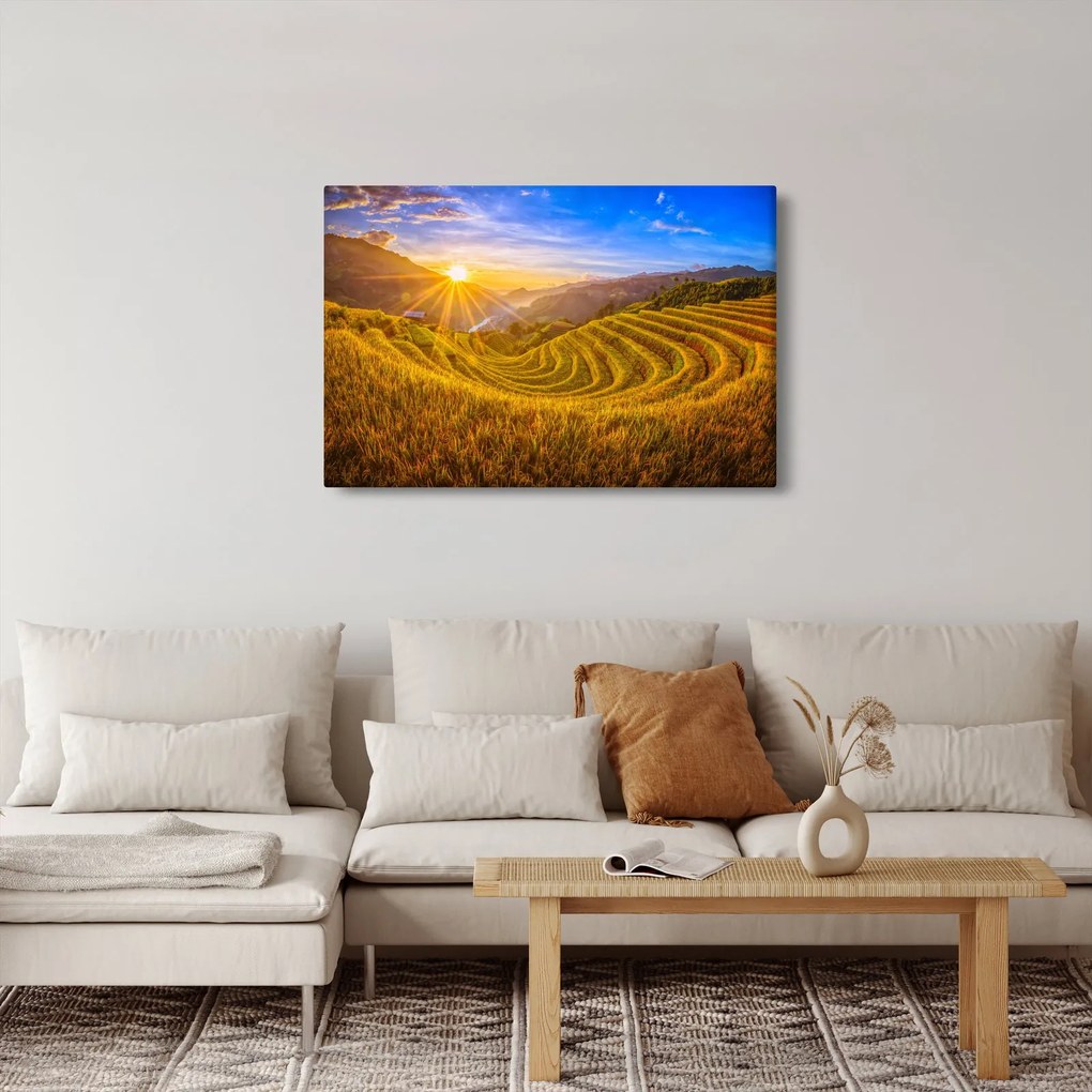 Tablou - Terasele de orez din Vietnam (90x60 cm)