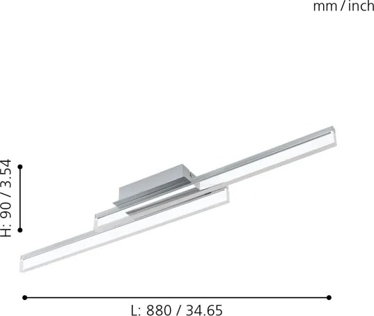 Eglo 97965 - Plafonieră LED PALMITAL 2xLED/10W/230V