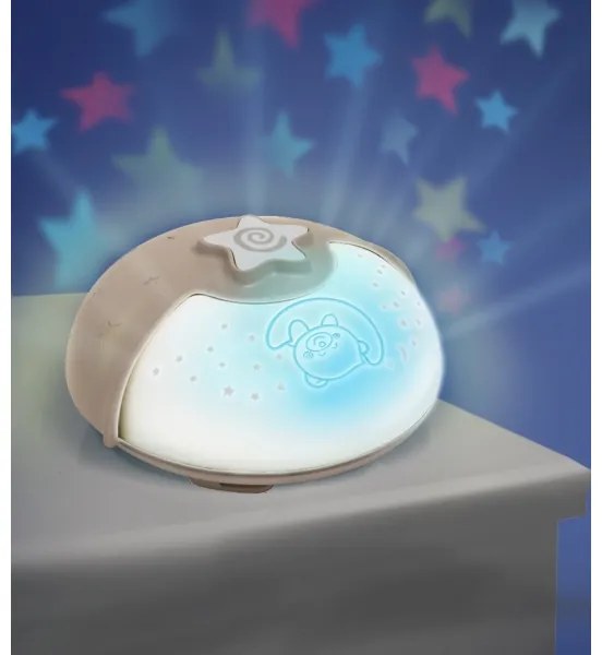 Veioză cu proiector pentru copii 3xAA gri Infantino