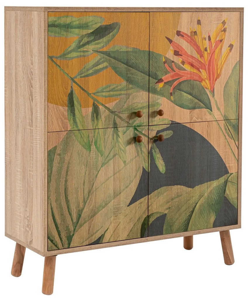 Mobilier pentru hol Maluxe Saka 1070 (Stejar sonoma + Verde). 1089067
