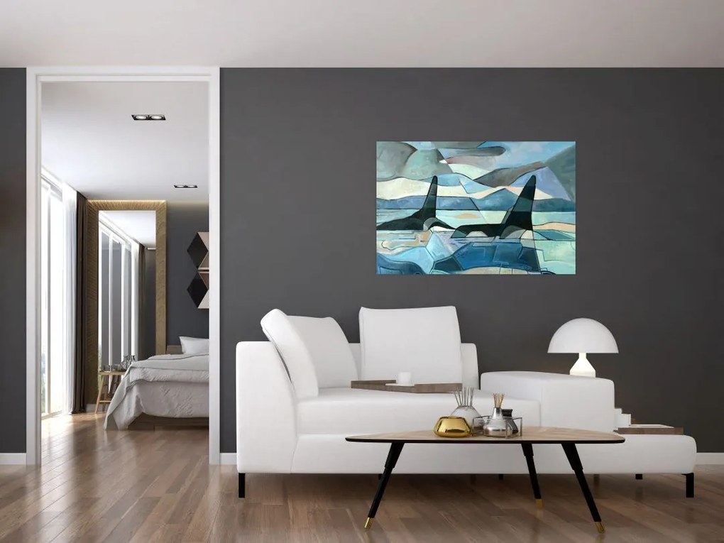Tablou - Balene (90x60 cm)