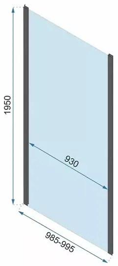 Cabina de dus patrata cu usa pivotanta Rea Rapid Swing 100x100 negru