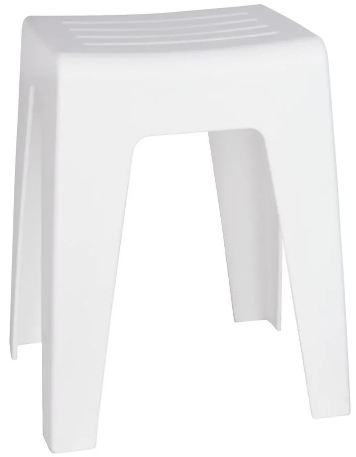 WENKO 22943100 - Taburet KUMBA, 38 x 47 cm, alb