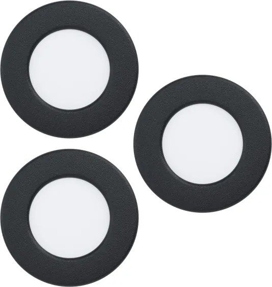 Eglo 901425 - Set 3x LED RGBW plafonieră încastrată FUEVA-Z LED/2,8W/230V 8,8cm IP44 neagră