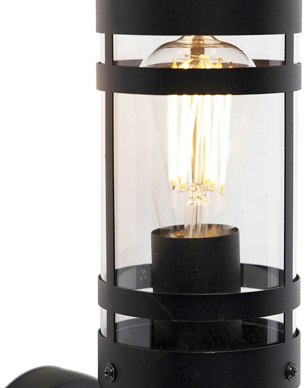 Lampă de perete modernă pentru exterior neagră IP44 - Gleam