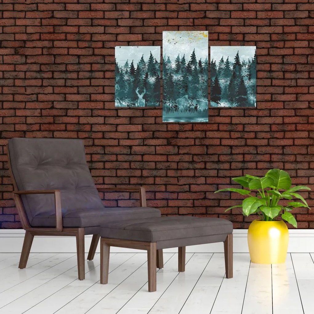 Tablou - Animale din pădure (90x60 cm)