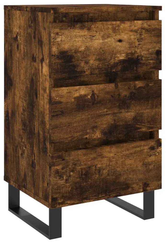 826950 vidaXL Noptieră, stejar fumuriu, 40x35x69 cm, lemn compozit
