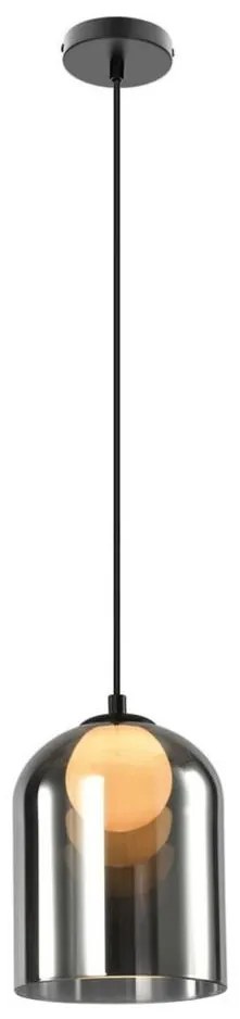 Pendul KLEA 1xG9/15W/230V negru fumuriu