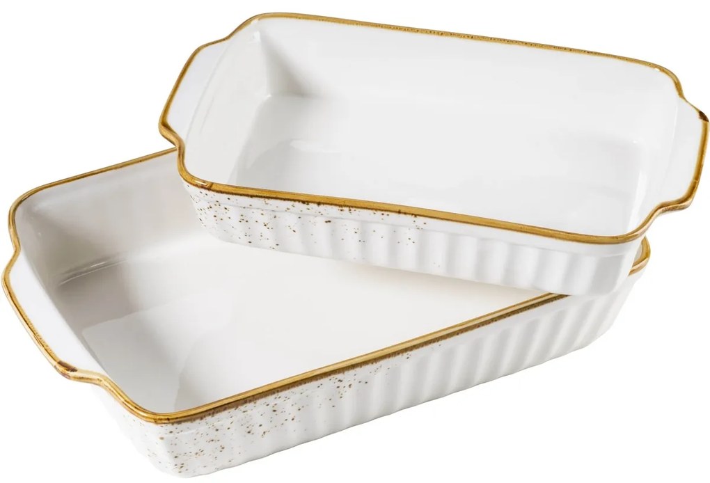 Mäser Set 2-piese de boluri de copt Pintar Punctemaro alb