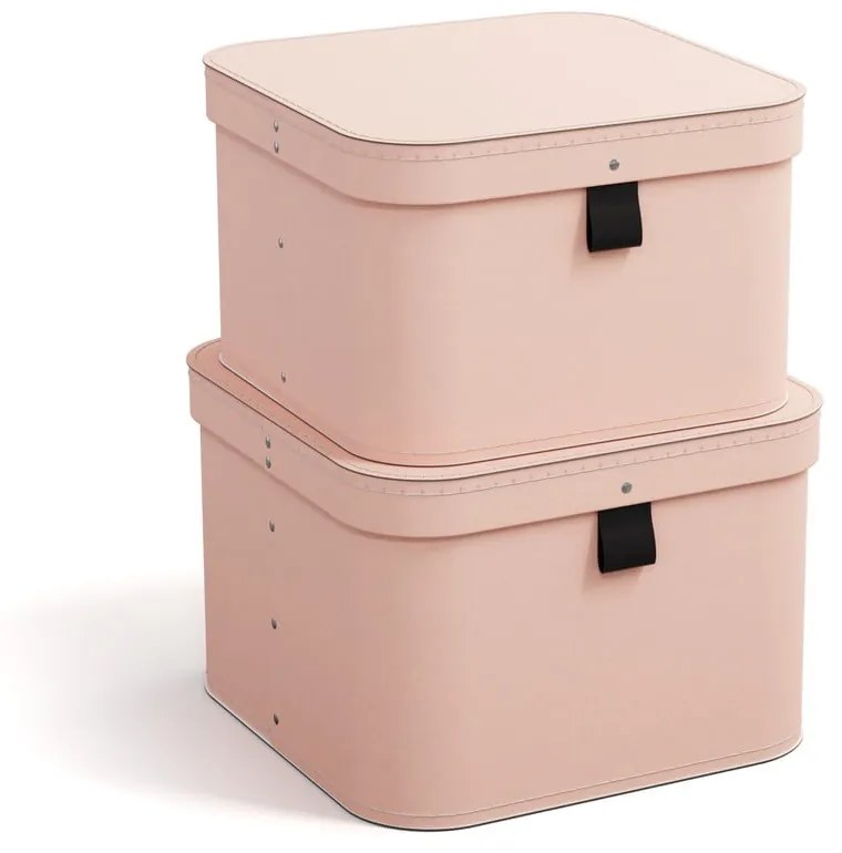 Cutii de depozitare 2 buc. din carton cu capac Ludvig – Bigso Box of Sweden