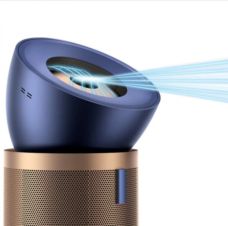 Purificator de aer Dyson Purificator Big+Quiet Formaldehidа BP04, 95 m², SMART, 10 viteze, Control vocal, HEPA H13, Filtrare 360, Auriu/Albastru