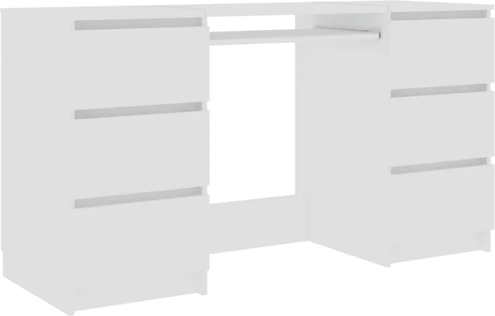 vidaXL Birou de scris, alb, 140x50x77 cm, lemn prelucrat