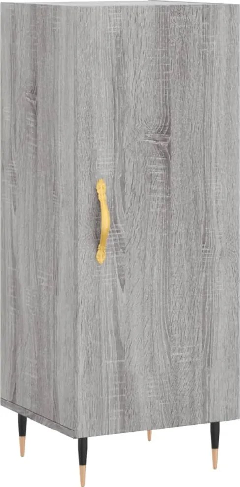 vidaXL Servantă, gri sonoma, 34,5x34x90 cm, lemn compozit