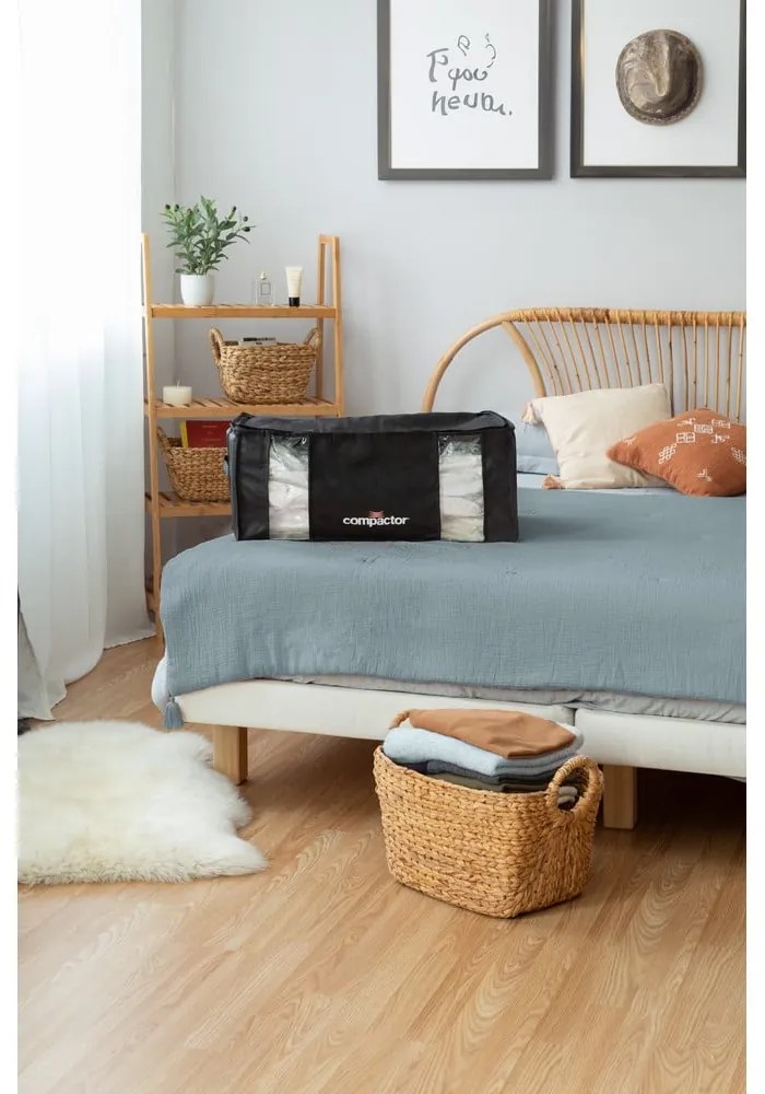 Cutie depozitare cu vacuum Compactor Black Edition, capacitate 210 l, negru