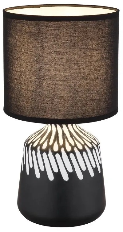 Lampa de masa ceramica neagra RELA