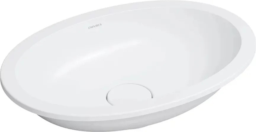 Lavoar sub blat Omnires Shell M+ finisaj alb mat 55 cm