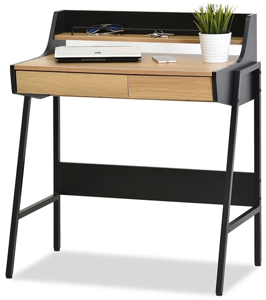 Masă PC Borge (stejar + negru). 1109737