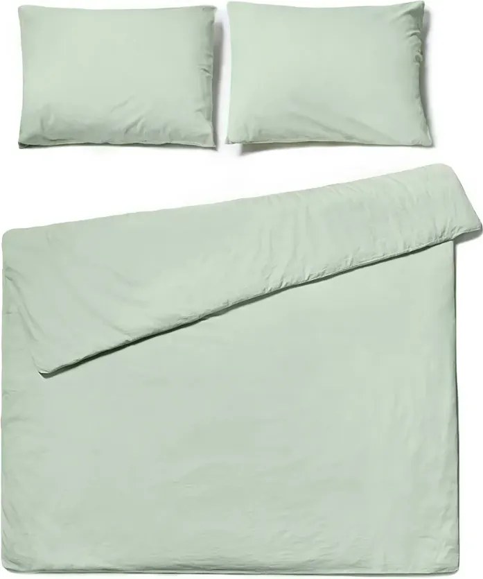 Lenjerie de pat din bumbac CALMORA mentolová Dimensiune lenjerie de pat: 2 buc 70 x 90 cm | 200 x 220 cm