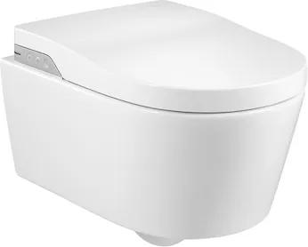 Set vas WC suspendat Roca Inspira In-Wash, capac inchidere lenta, functie de bideu electric