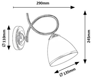 Brilagi - Aplică de perete FRED 1xE27/60W/230V crom lucios