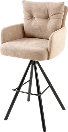 Scaun de bar pivotant BIG GEORGE sampanie bej