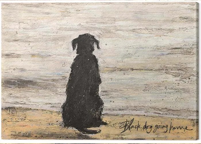 Tablou pe pânză Sam Toft - Black Dog Going Home