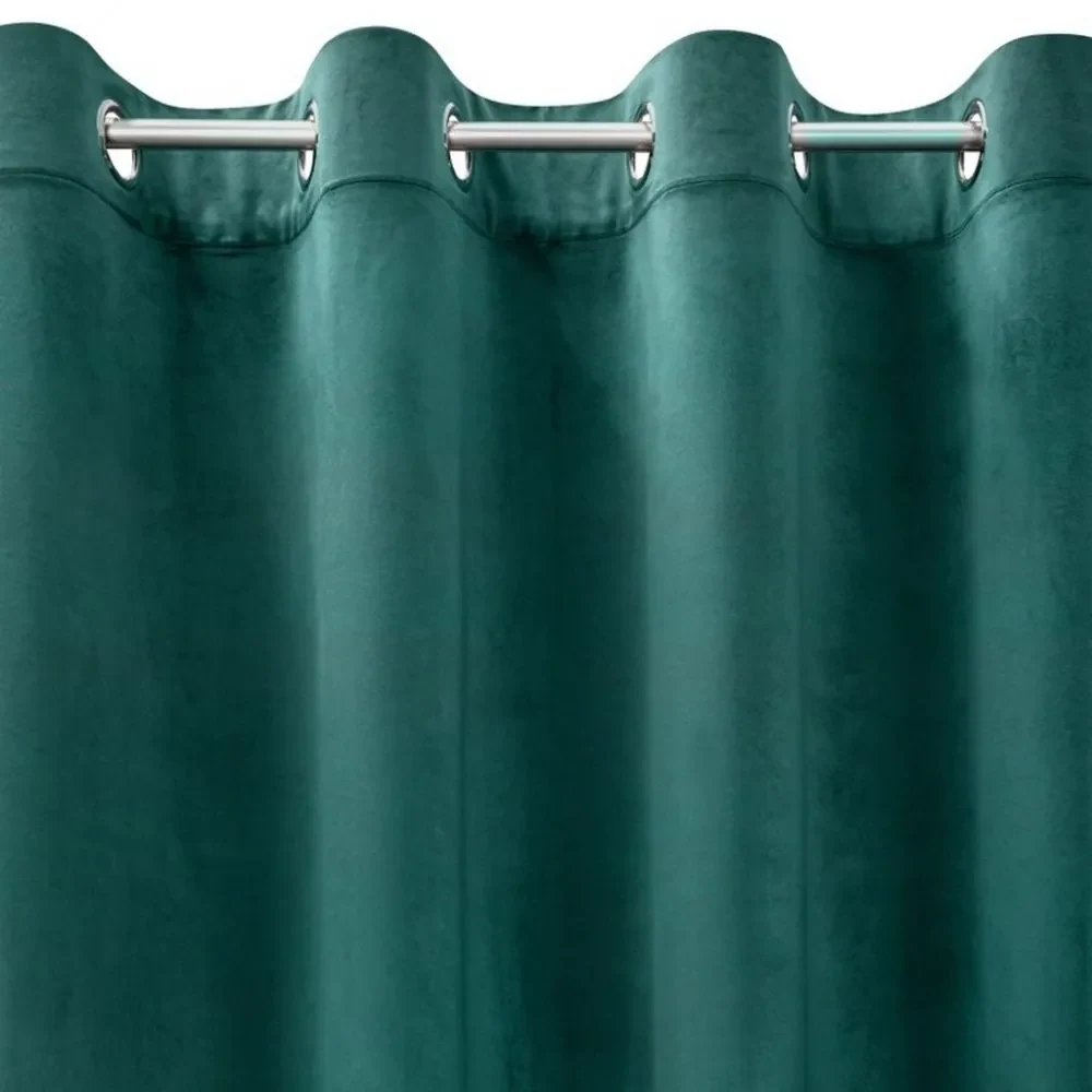 Draperie de catifea de culoare solidă turcoaz Lungime: 250 cm