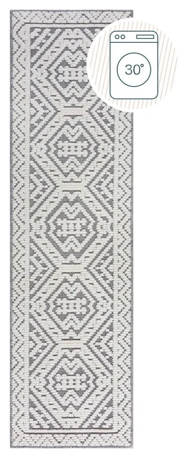 Covor tip traversă gri lavabil din janilie 60x240 cm Jaipur – Flair Rugs