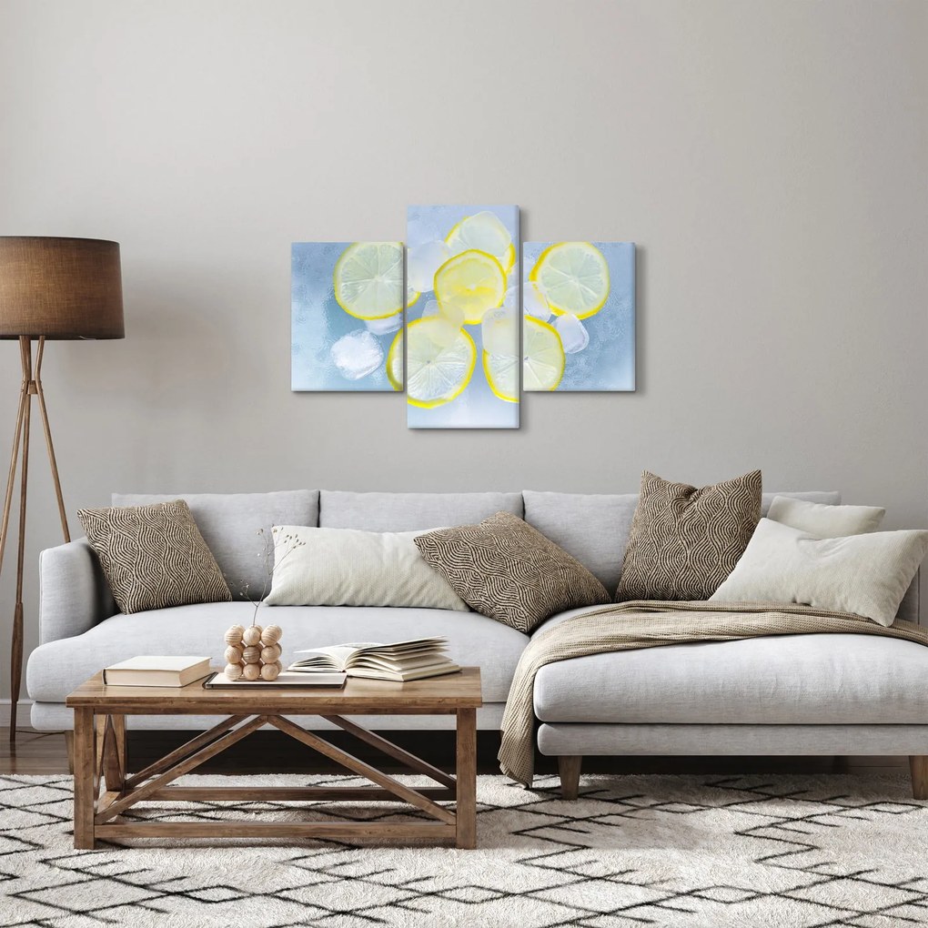 Tablou cu lămâie în gheață (90x60 cm)