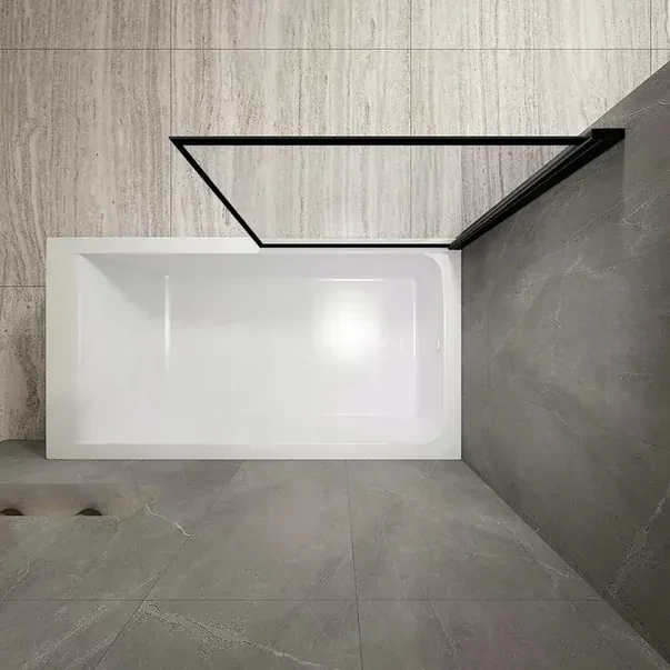 Paravan de cada Rea Lagos negru 70x140 cm mobil