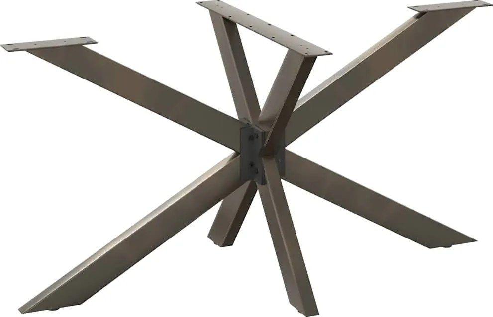 vidaXL Picior masă de sufragerie în formă de păianjen, negru, 150x78x(72-73) cm, oțel