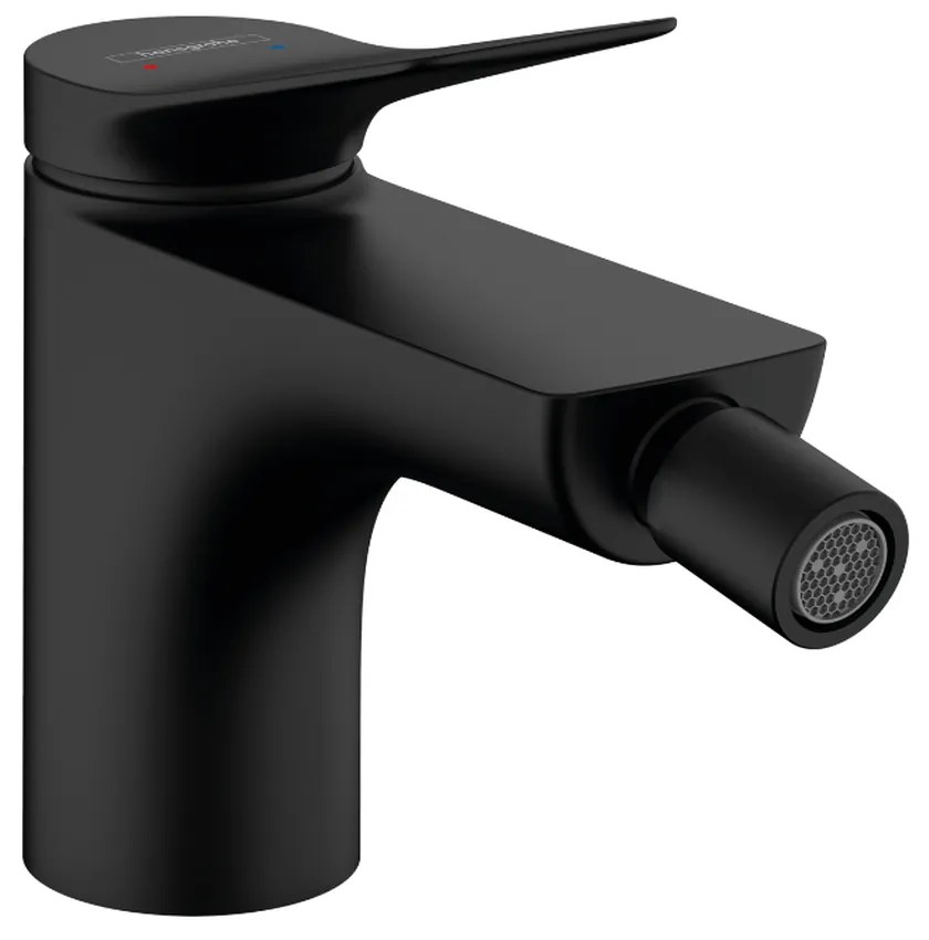 Baterie bideu culoare negru mat cu ventil inclus Hansgrohe Vivenis 75200670 Negru mat