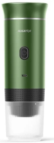 Aligator ACM003 - Cafetieră portabilă reîncărcabilă PortaCaffé 3 în 1, 72 W / 7500 mAh, verde