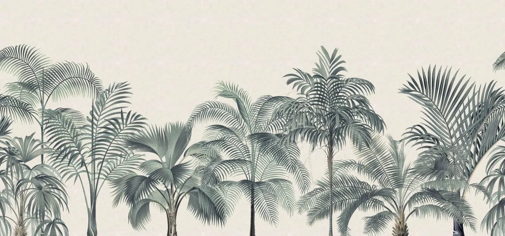 Fototapet, Retro Jungle, Turquoise, Rebel Walls