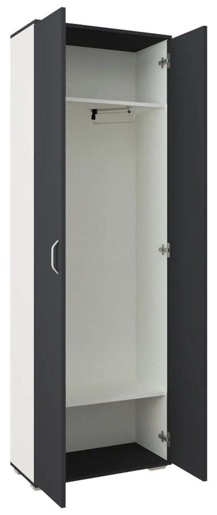 Dulap Como, 2 Usi, Antracit/Alb, L 66 x l 35 x H 200 cm
