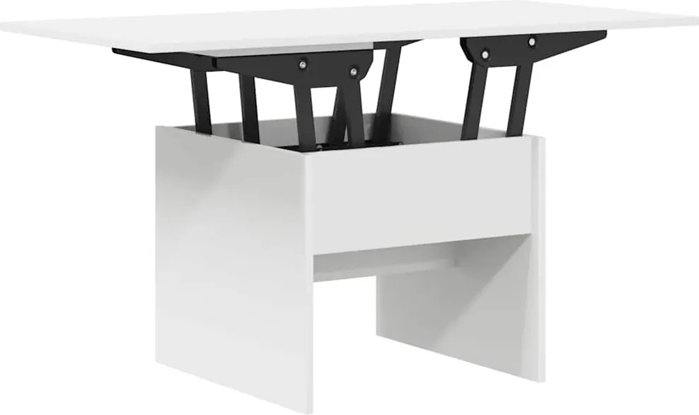 vidaXL Masă de cafea Alb 55 x 54,5 x 45 cm Lemn compozit