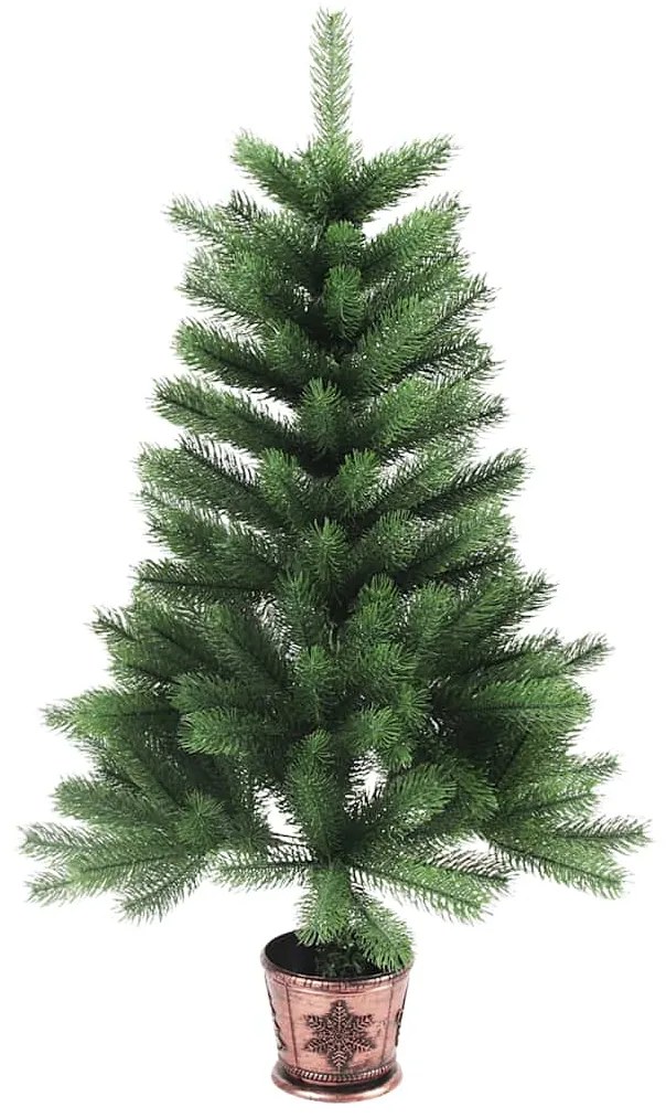 vidaXL Brad de Crăciun artificial, ace cu aspect natural, 65 cm, verde