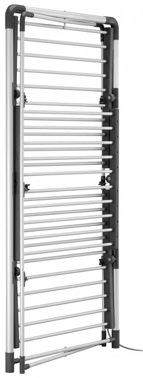 Resigilat: Uscator de rufe electric Black+Decker 63099, Capacitate de uscare 21m/15 Kg, Pana la 50°C, Pliabil, Gri