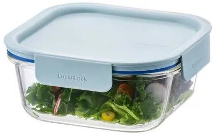 LOCKnLOCK Cutie de sticlă pătrată CLEAR, 750 ml,mentă, 750 ml