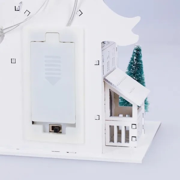 Brilagi - Decorațiune LED de Crăciun, bisericuță, LED/2xAA